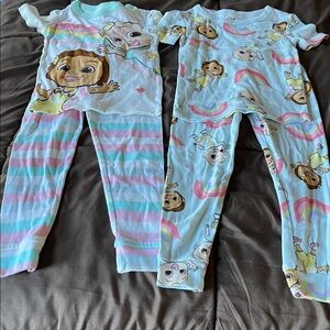 Kids Rainbow Character Pajama Set - Multicolor